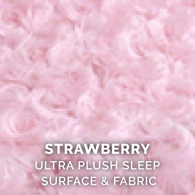 Furhaven Dog Bed for Small Dogs w/ Removable Washable Cover & Pillow Cushion Insert, For Dogs Up to 12 lbs - Ultra Plush Faux Fur Oval Lounger - Pink, Small