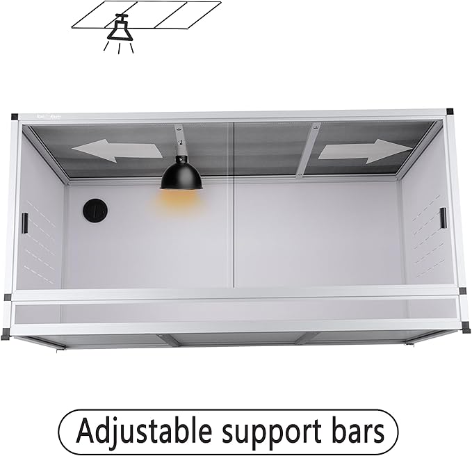 Reptile Terrarium 120 Gallon Large, PVC Enclosure Breeding Tank for Bearded Dragon Gecko Lizard Snake, Wide Breeding Lounge Vivarium Area with Ventilation, Suit for Juvenile to Adult Reptiles
