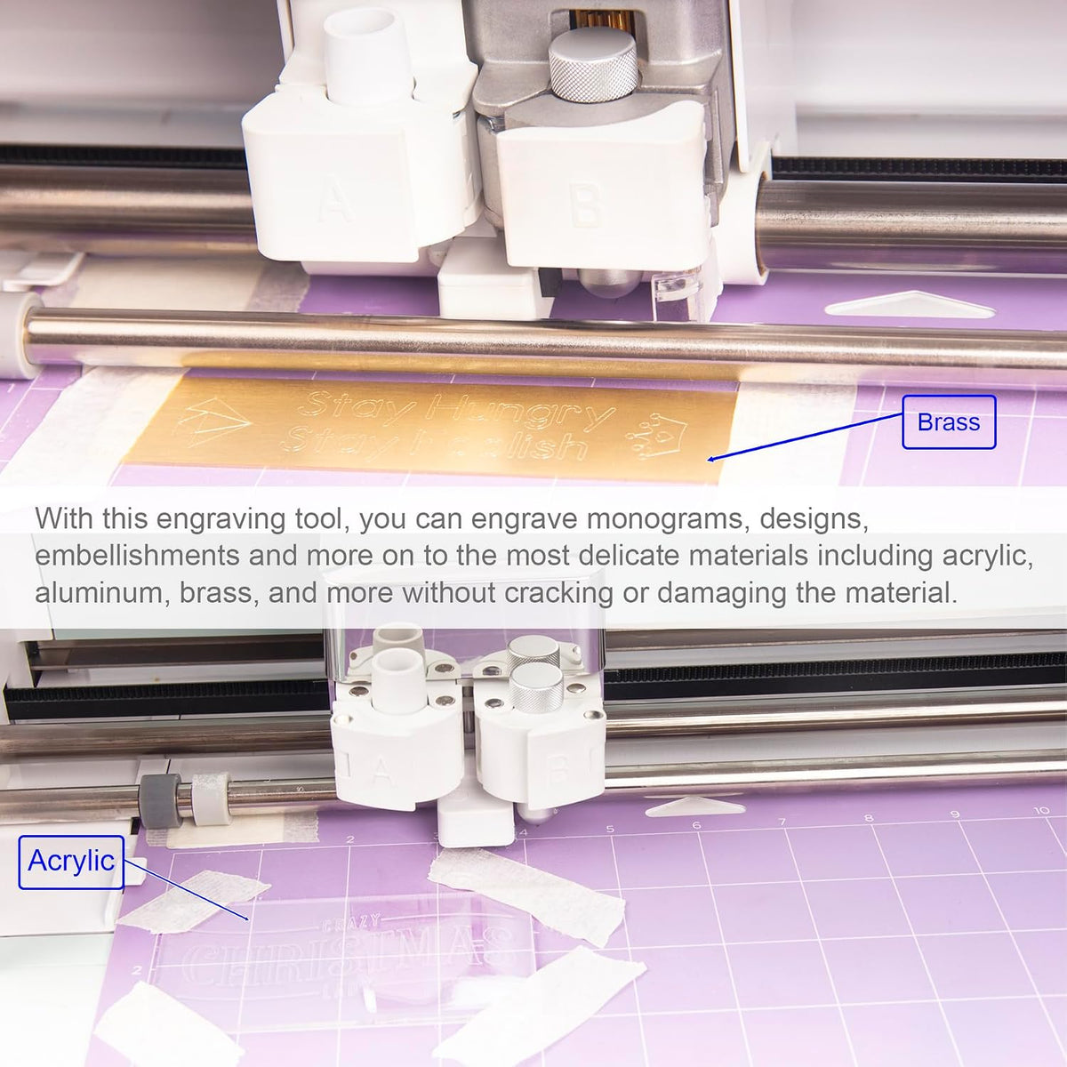 Engraving Tip + Scoring Tip + Fine Debossing Tip + QuickSwitch Housing for Cricut Maker 3/Maker/Venture/Explore 3/Air 2/Air, OVAN 3-in-1 Tool Set for Cricut Engrave/Score/Deboss Designs on Materials