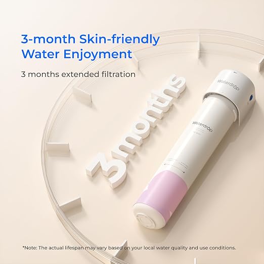Waterdrop BFU1 Water Filter for Bathroom for Face Care, Soft Water,