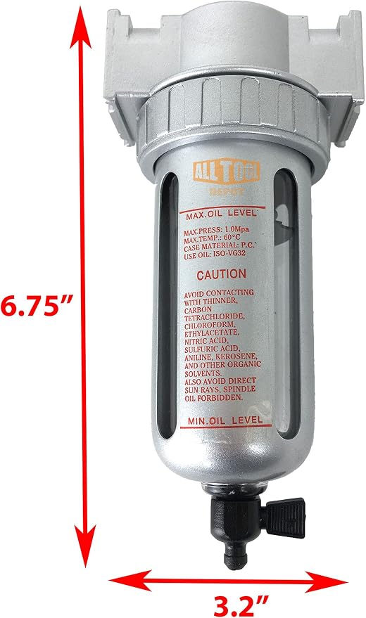 1/2" NPT MID FLOW Particulate Filter/Water Trap