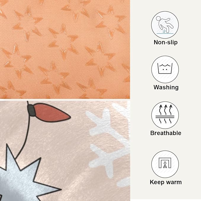 Pet Bed Retro Christmas Alien Dog Bed Mat Absorbing Non Slip Pad Pet Sleeping Mat for Small, Medium, and Large Dogs Puppy Cat 36 in x 24 in