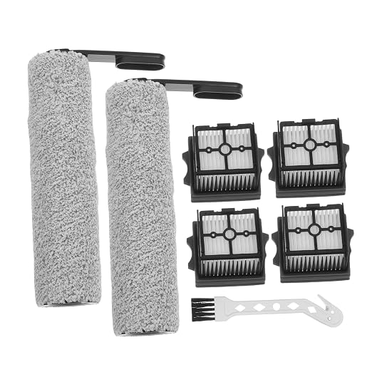 1set Floor Scrubber Brush Replacement Kit Slim Rollers Filters and Brush