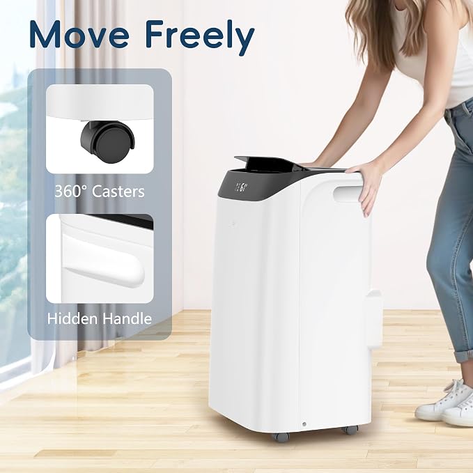 14000 BTU Portable Air Conditioners, Dehumidification, Sleep Mode