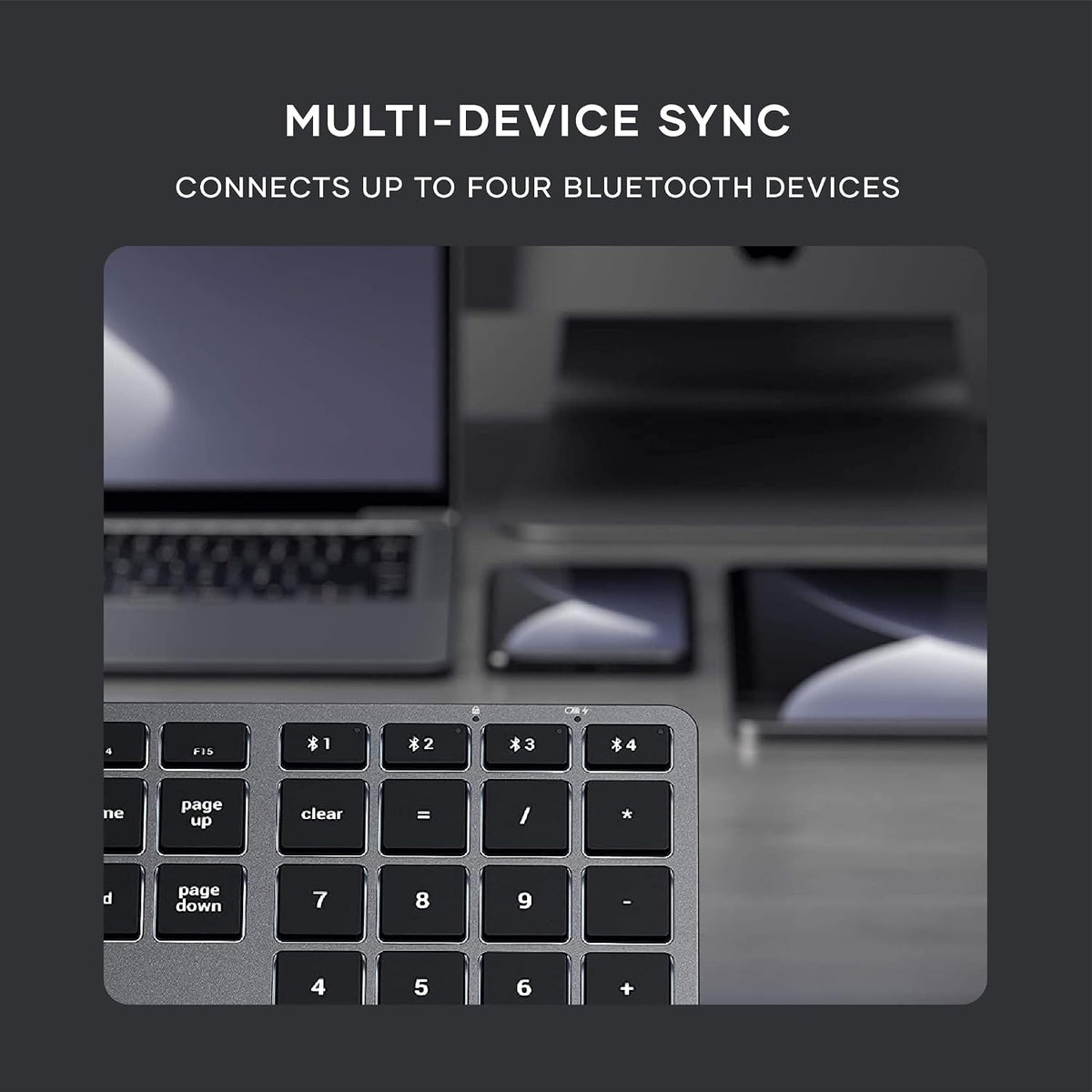 Satechi Slim X3 Bluetooth Backlit Keyboard & M1 Wireless Bluetooth Mouse for Mac and Windows, with Rechargeable Type-C Port - Space Gray