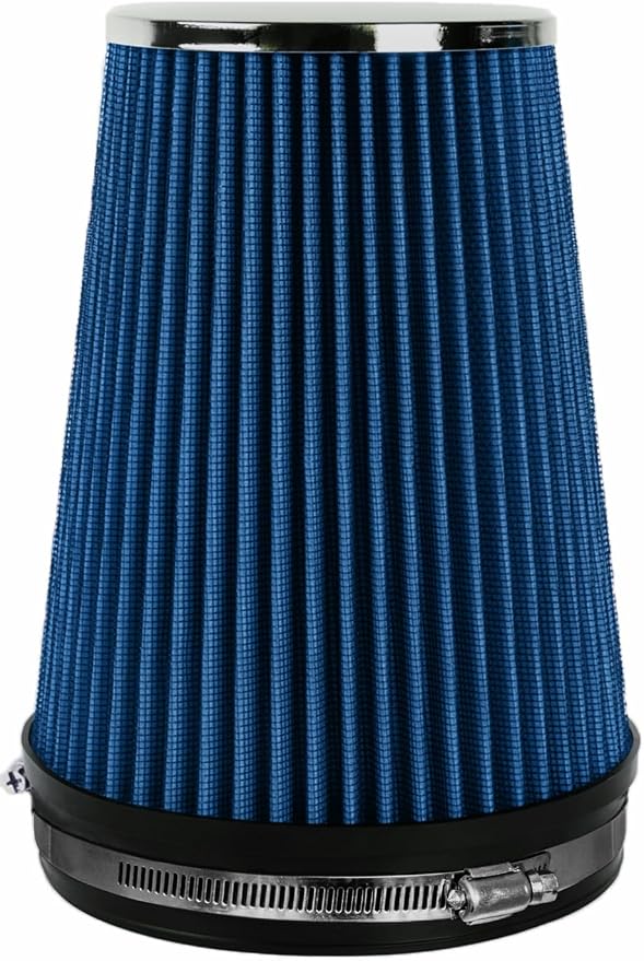 6" Inlet Cold Air Intake Filter Cone Replacement Performance Washable Clamp-On