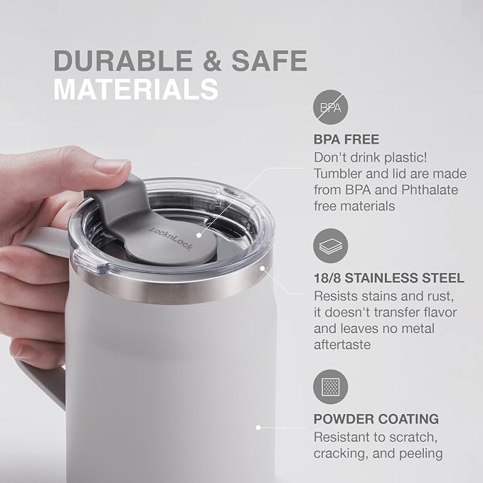 LocknLock Metro Mug Premium 18/8 Stainless Steel Double Wall Insulated