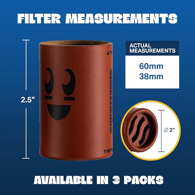 3 Pack Replacement Filters | Discreet HEPA & Carbon Filtration | Biodegradable