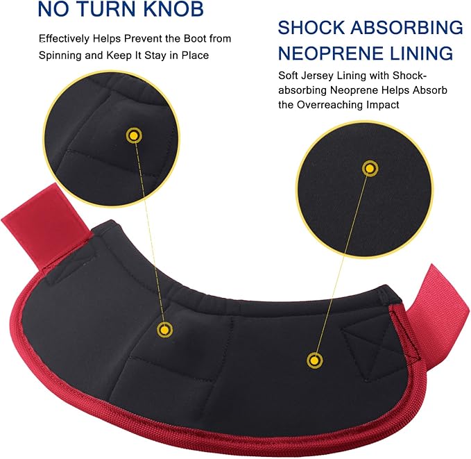 Equine Ballistic Overreach Bell Boots - No-Turn Horse Hoof Protection Boots (Sold in Pairs) WineRed Medium
