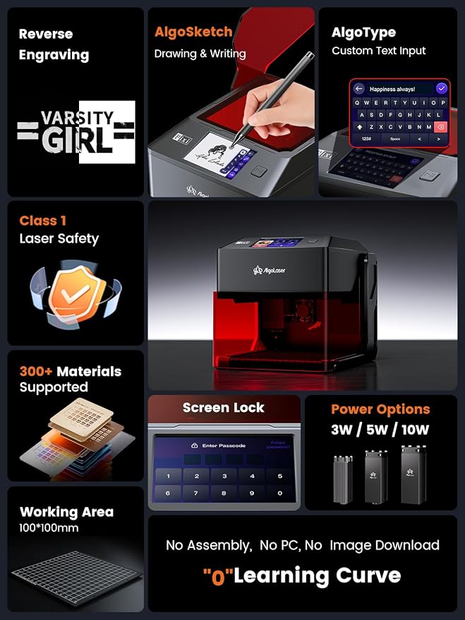 AlgoLaser 5W Smart Laser Engraver Machine: Portable Laser Engraver