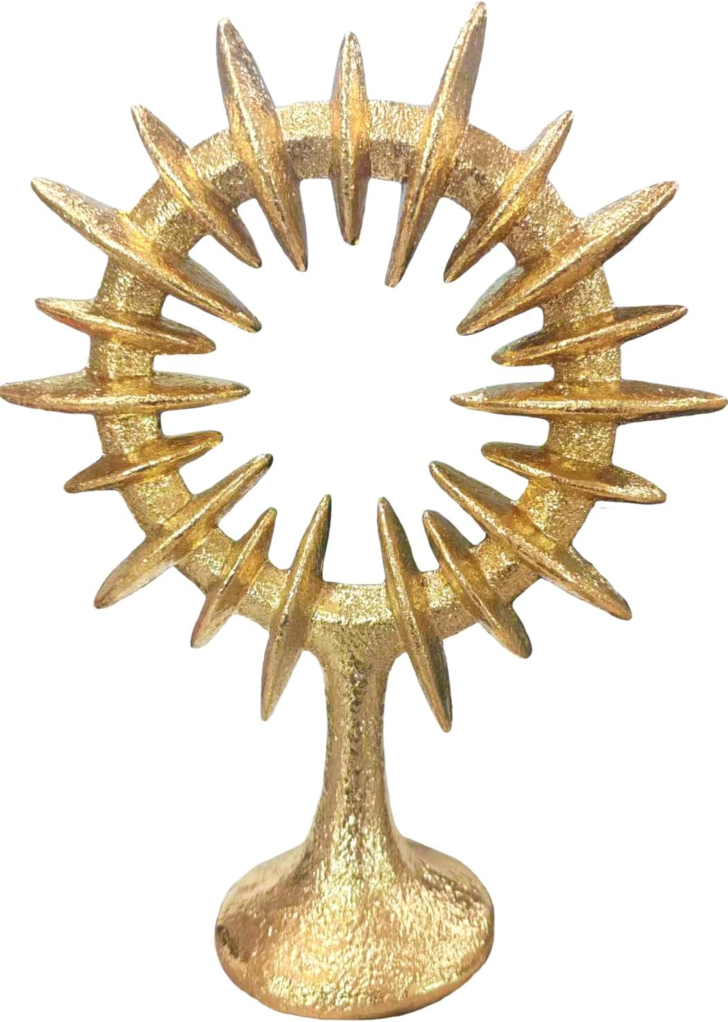 10" Modern Abstract Decorative Sculpture, Dining Living Room Desk Decor,Geometric Home Decor Statues,Shelf Top Decor Aesthetics, Golden