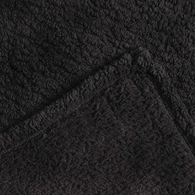 Pet Blankets for Couch Sofa Bed Dog Blankets Reversible Cat Blanket Soft Furniture Protector Cover for Small Medium Large Dogs Cats, Black, 31 x 39 inches