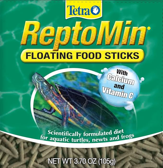 Tetra ReptoMin Floating Food Sticks, Food for Aquatic Turtles, Newts and Frogs, 3.7 oz (Pack of 2)