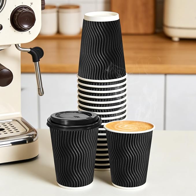 BYSNOW 500 Pack 12 oz Coffee Cups