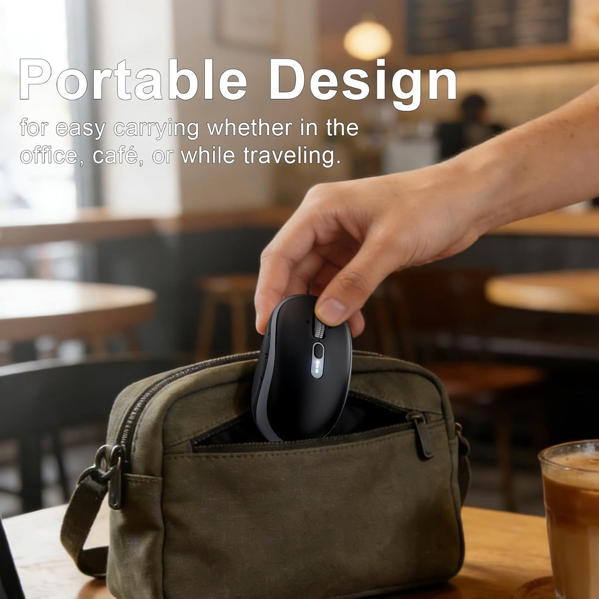 INFINMIND L610 Wireless Mouse, Bluetooth Portable Rechargeable Mouse.