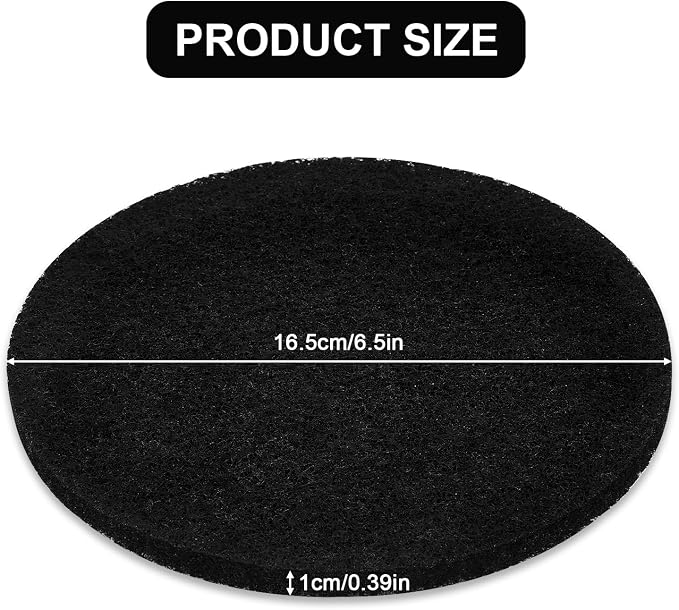 10Pcs 6.5 Inch Charcoal Filters