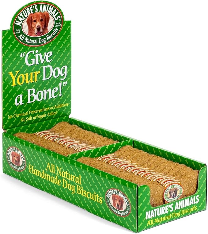 Nature's Animals Original Bakery Biscuits, All Natural Dog Treats, 24 Count