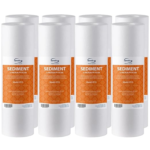 iSpring FP15X8 NSF Certified 10"x2.5" Multi-Layer PP Universal Sediment Filter