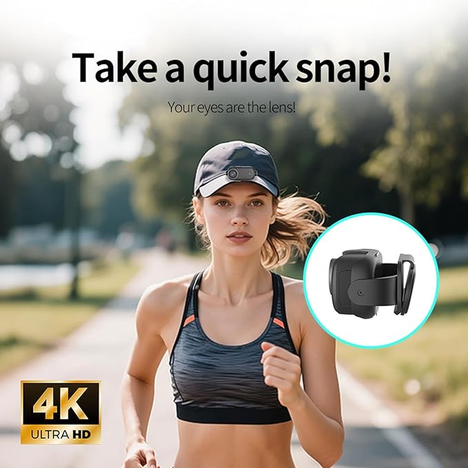 Wearable Camera, 4K Resolution 8MP WiFi Water Proof with Magnetic, for Pet Lovers Sports Travel Diving Fishing Surfing