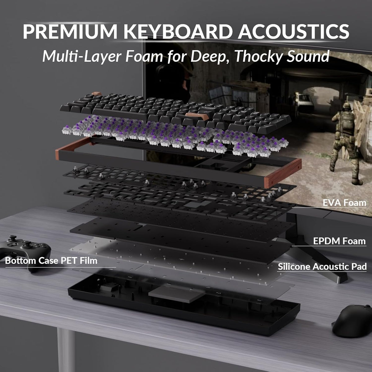 Keychron K10 HE Full-Size Hall Effect Keyboard Wireless, Rapid Trigger