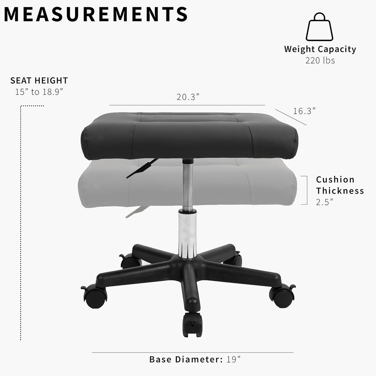 VIVO Mobile Under Desk Leg Rest