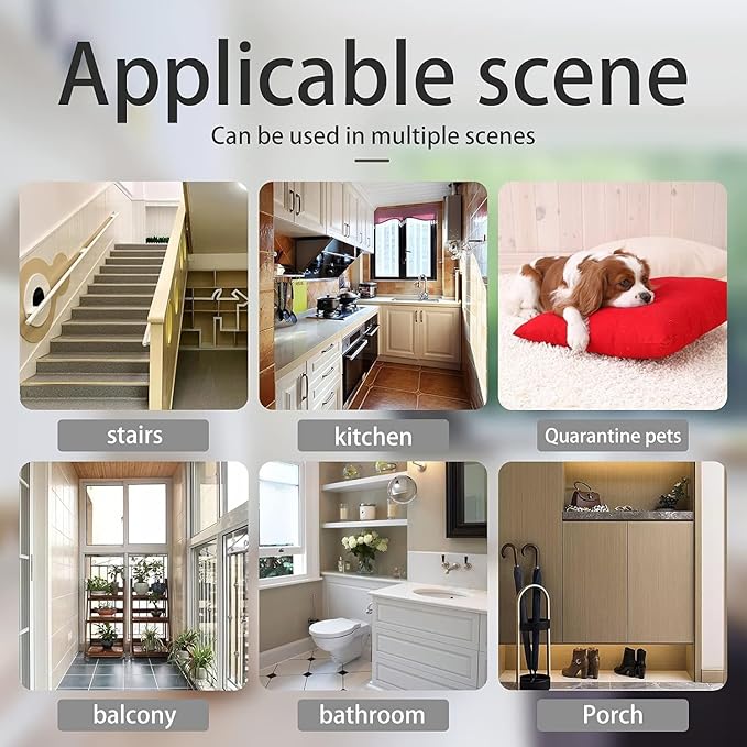 33-38 Inch Wide Baby Gates for Stairs & Doorways - Pressure Mounted Metal Gates for Toddlers & Pets (White, 86-98CM)