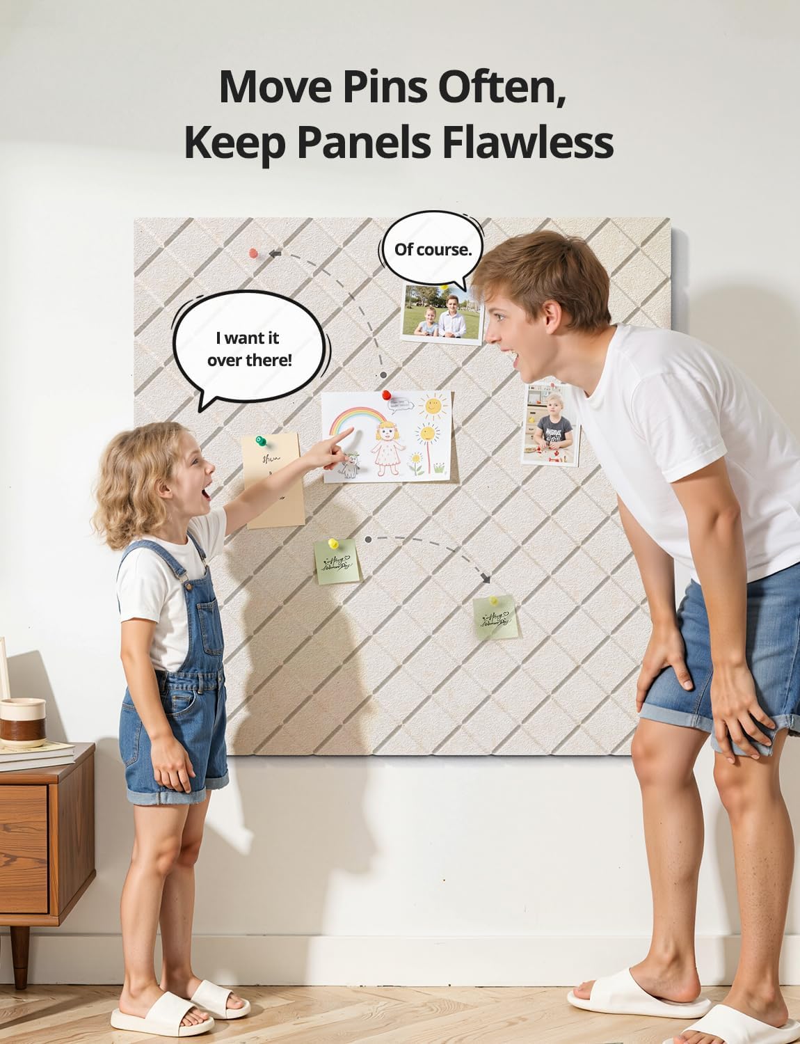 Kuchoow Bulletin Cork Board Large 47.2" x 35.4" Felt Notice Pinboard for Office Walls & Home, Self Adhesive 12 Pack Beige Decorative Bulletin Mood Board Corkboard for for Bedroom, Display, Memo, Photo