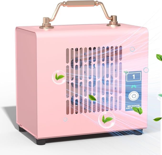 Portable Ionic Air Purifier, Hassle-Free Design, Type-C Rechargeable, 6-Hour
