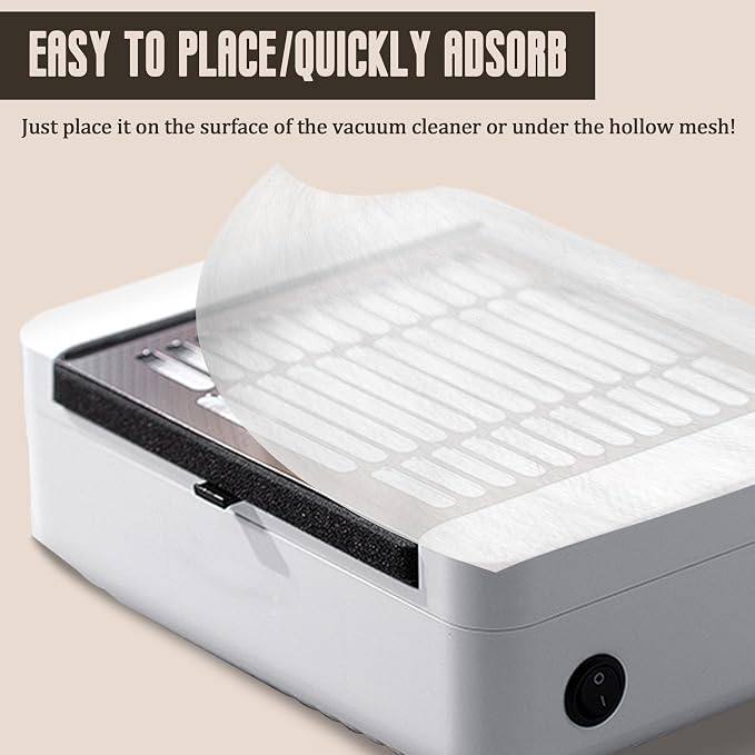 200 Sheets Nail Dust Collector Filter Paper Disposable Nail Dust Filters