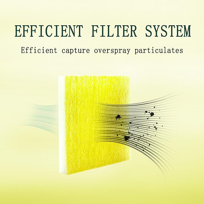 AUC Paint Booth Exhaust Filters, 22 Gram Fiberglass Paint Arrestors Pad