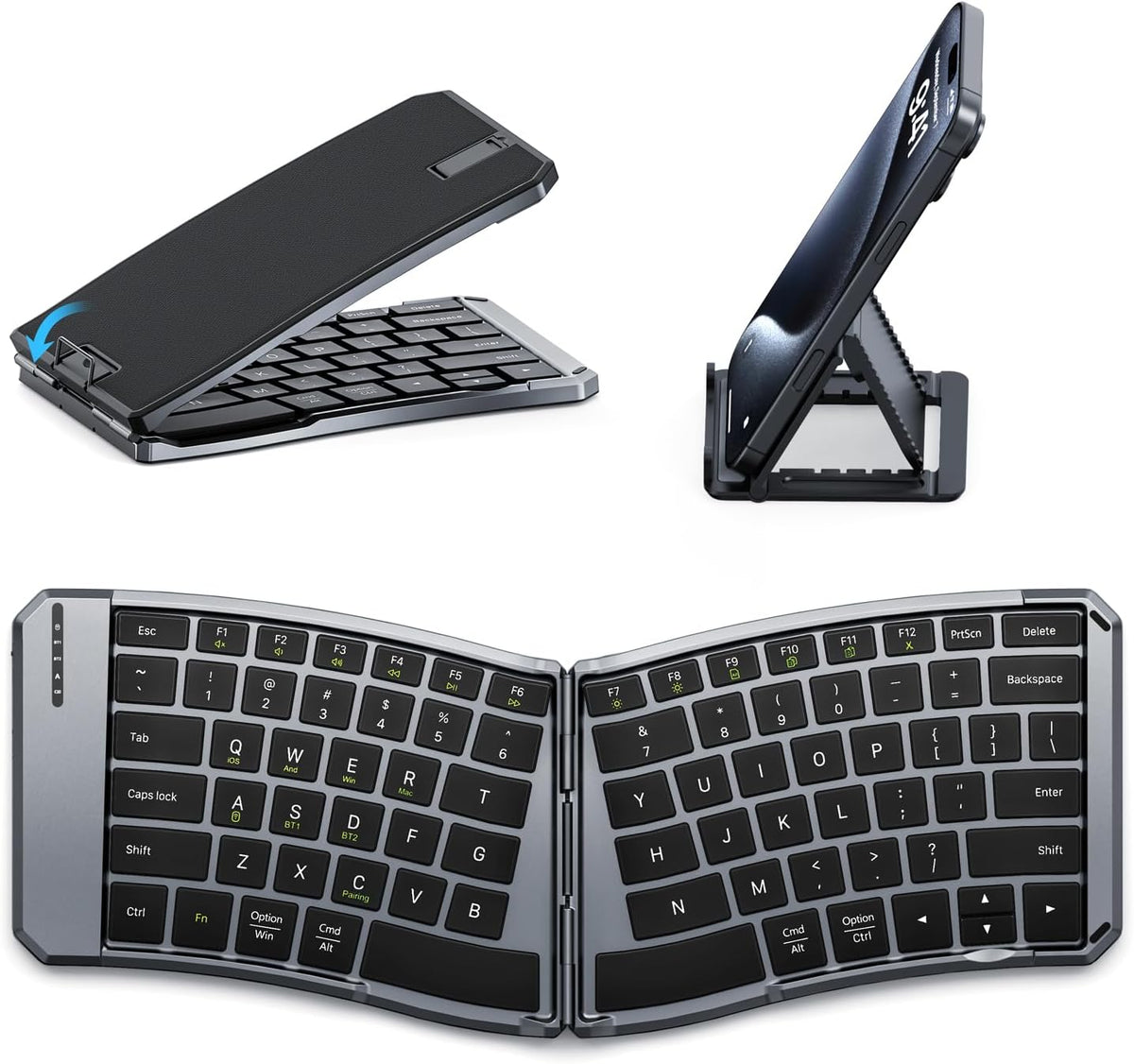 MoKo Ergonomic Foldable Keyboard, Split Portable Folding Bluetooth Keyboard