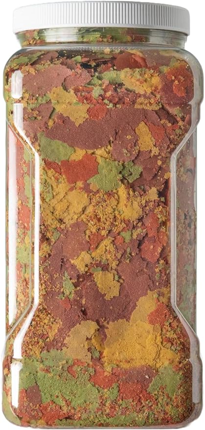 Aquatic Foods Inc. Tropical Fish Premium Flakes for All Community Tropical Fish, Cichlids and Pond Fish. Aquatic Foods Premium Flakes…1-lb 2oz Lg Jar