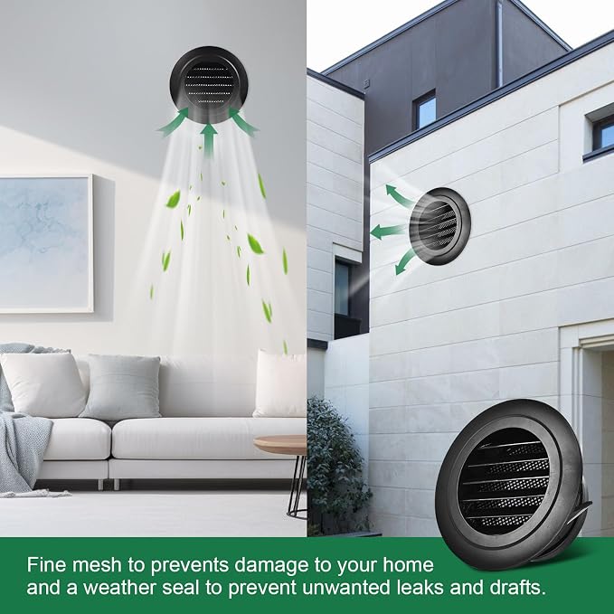 Soffit Vents 4 Inch, Round Exhaust Air Vent Cover