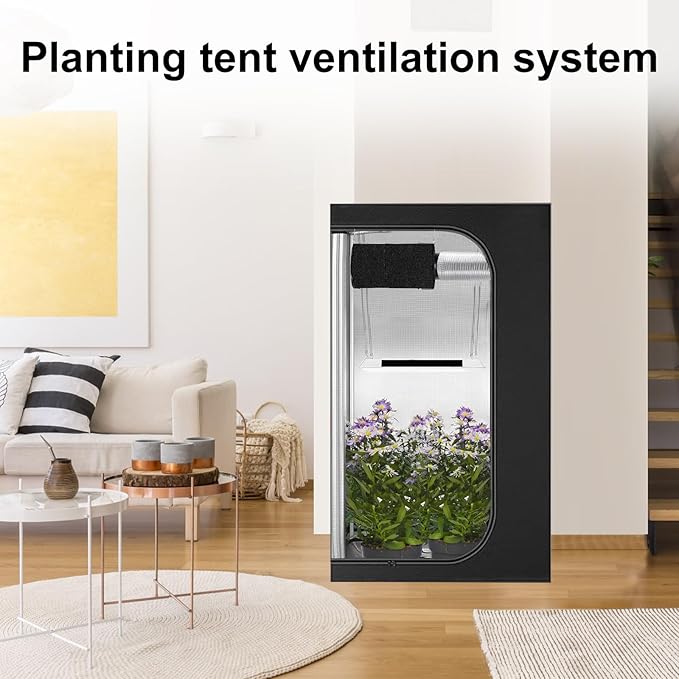 Atour 4'' Air Filtration Kit – 12-Speed Control, Quiet 14cm Fan & Carbon