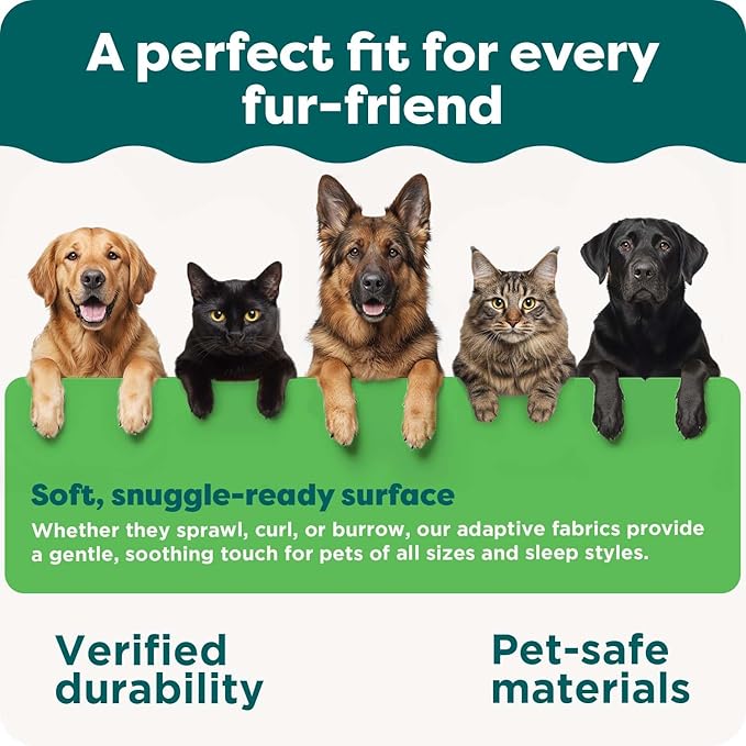 FurHaven Dog Bed for Small Dogs, Oval Lounger with Soft Pillow Cushion Insert for Cozy Comfort, Removable Washable Cover, Small, Faux Fur & Suede, Gray
