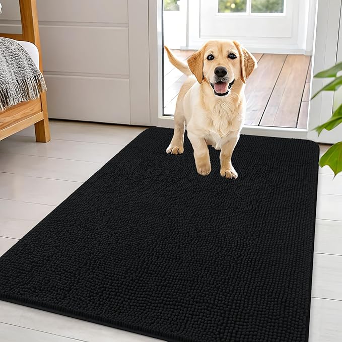 OLANLY Dog Door Mat for Muddy Paws 44x32, Absorbs Moisture and Dirt, Absorbent