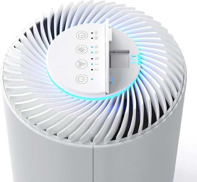 Crane True HEPA Air Purifier for Home, and Dorm Room, Bedroom Essentials