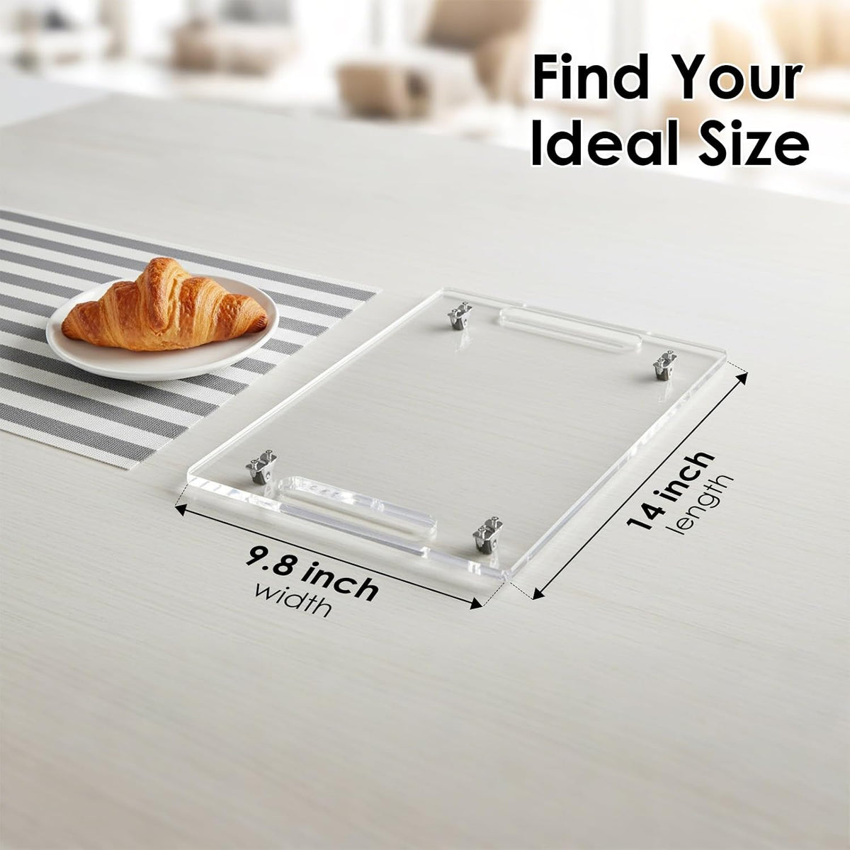 HAYVAN Appliance Slider for Kitchen, Acrylic Sliding Tray, 9.8x14 in, Clear