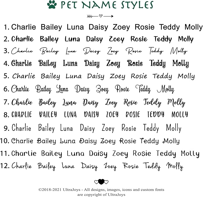Ultra Joys Dog Tags Personalized for Pets with up to 5 Deep Engraved Lines, Brushed Stainless Steel Custom Dog Name Tag and Cat Tags, Engraved on Both Sides in Bone, Heart, Hexagon and More Shapes