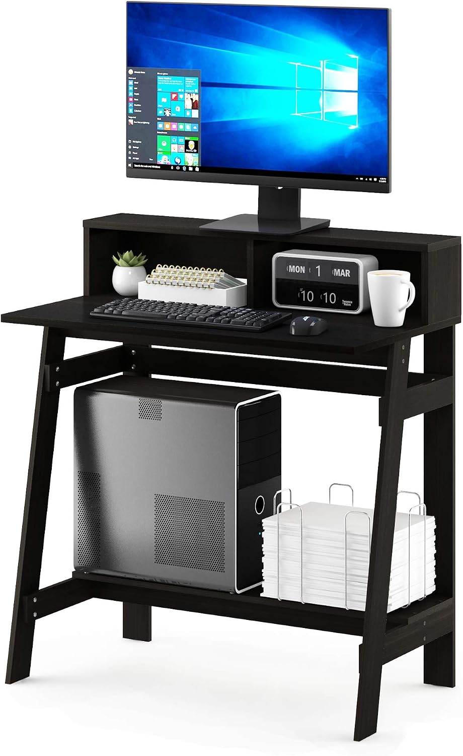 Furinno Simplistic a Frame Computer Desk, Espresso