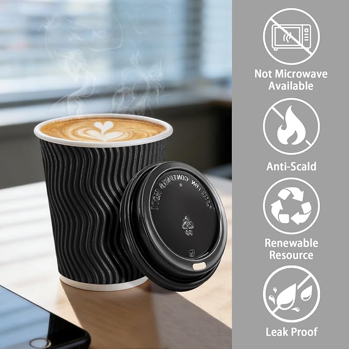BYSNOW 500 Pack 12 oz Coffee Cups