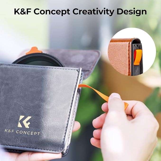 K&F CONCEPT 55mm Black Diffusion Mist 1/4 Effect & Variable ND2-400 Neutral