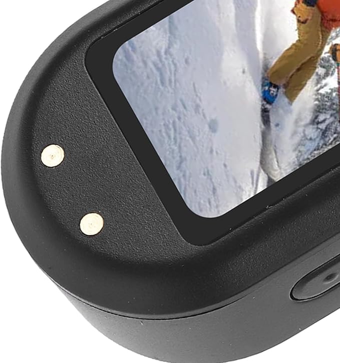 Pongnas Pet Camera Collar, 1080P HD Video Recording with Anti Shake, 0.96 Inch IPS Color Screen, Wide Angle Lens, Magnetic Mount, for Cycling Outdoor Pets (Black)