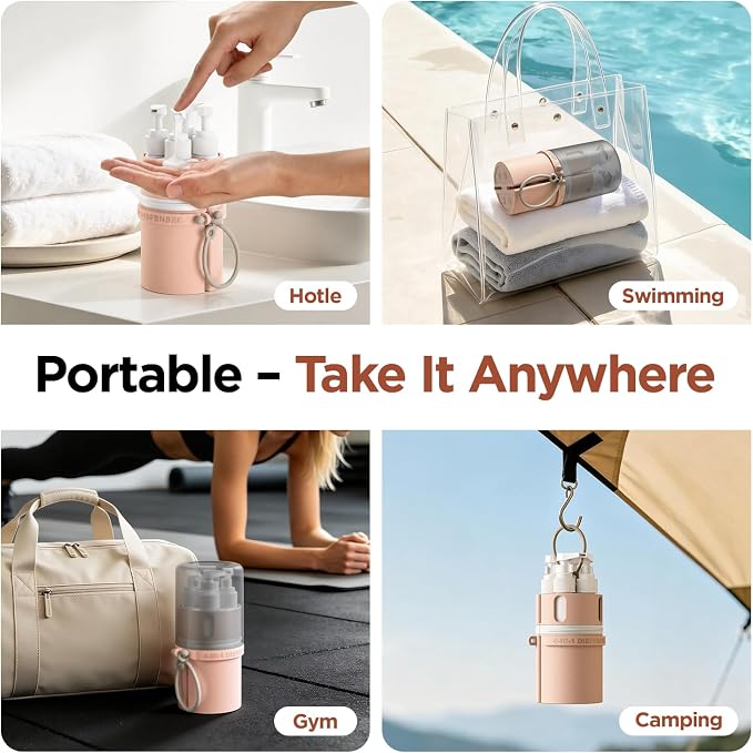 4 in 1 Travel Dispenser Bottle, Travel Toiletry Bottles