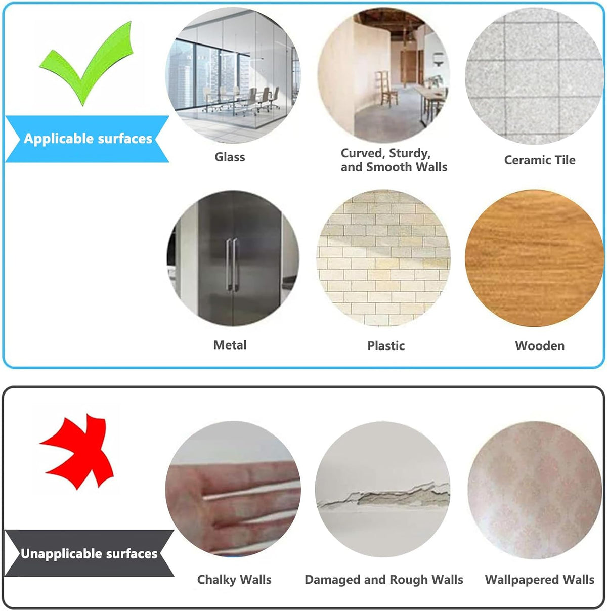JUMUBOARD Self-Adhesive Magnetic Dry Erase Whiteboard Sticker, 48" x 24"