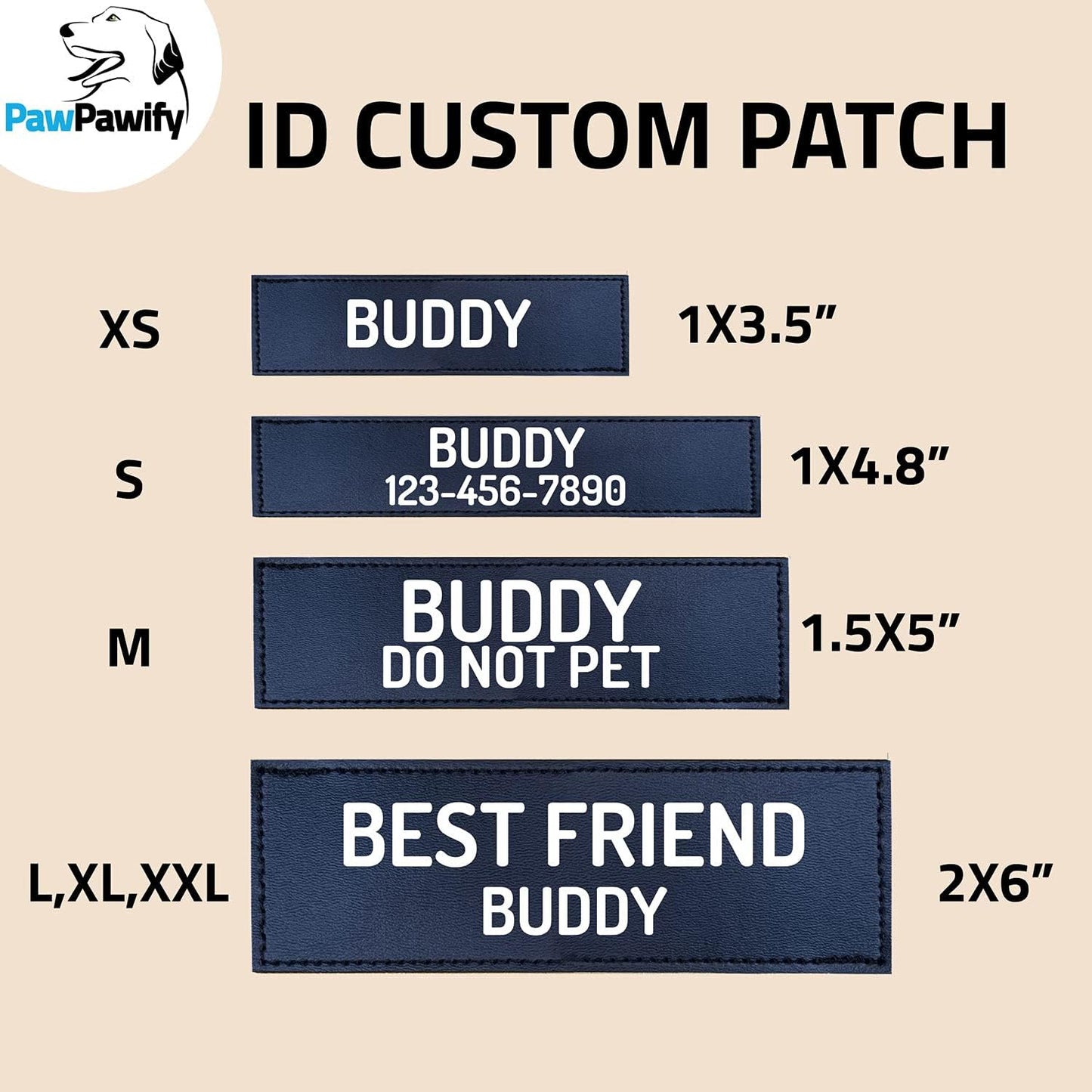 PawPawify Custom No Pull Dog Harness with Name and Phone Number, Heavy Duty Personalized Pet Vest to Prevent Tugging, Pulling, or Choking, Training and Walking (Red, S (10-19LBS))