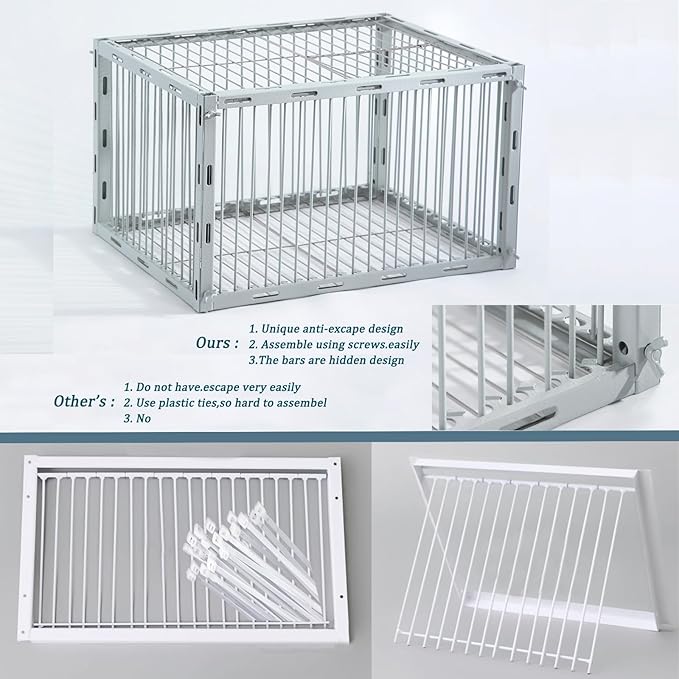 Pigeon Trap with Escape-Proof Design,Birds Trap with One-Way Entry,Chicken and Bird Traps Cage for Pigeon,Portable & Easy Assembly,Unharmful Made of High-Strength Iron with Anti-Rust Paint