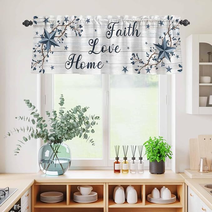 Farmhouse Kitchen Curtains Set 3 Piece