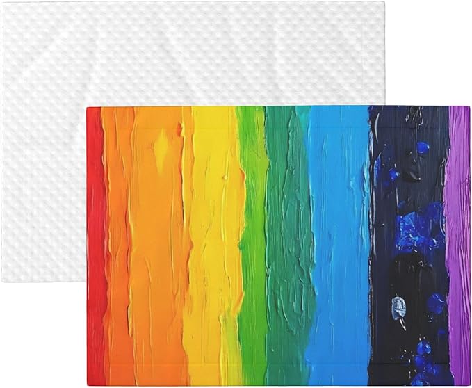 Waterproof Dog Blanket Soft Pet Blanket for Puppy Cat, Fleece Cat Throw Blankets for Furniture Bed Couch Sofa Reversible - Rainbow Colored