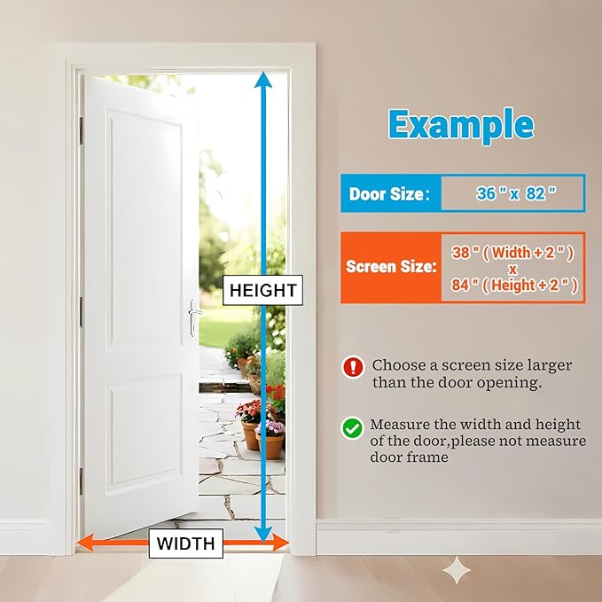Premium Magnetic Screen Door, Heavy-Duty Reinforced Mesh, Ultra-Dense Weave, Smooth Auto-Close, Pets & Kids – Hands-Free, No-Gap Seal
